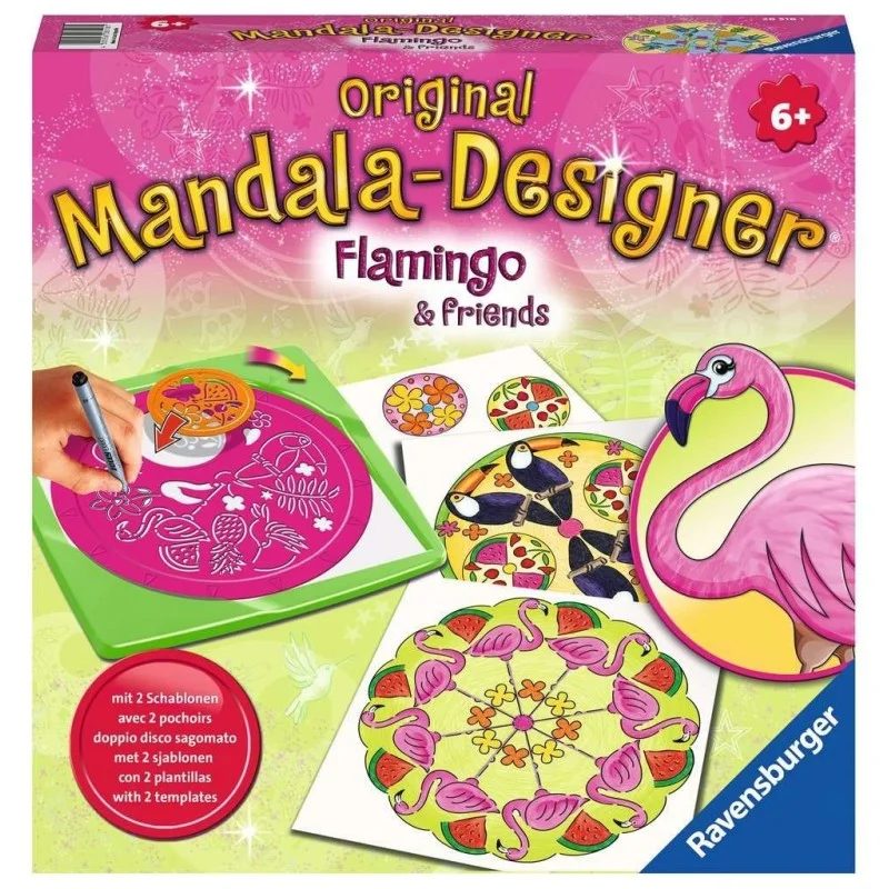 mandala designer flamingo and friends
