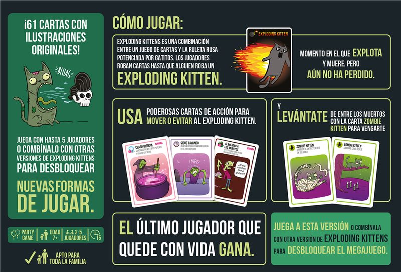 Exploding Kittens: Zombie Kittens imagen 4