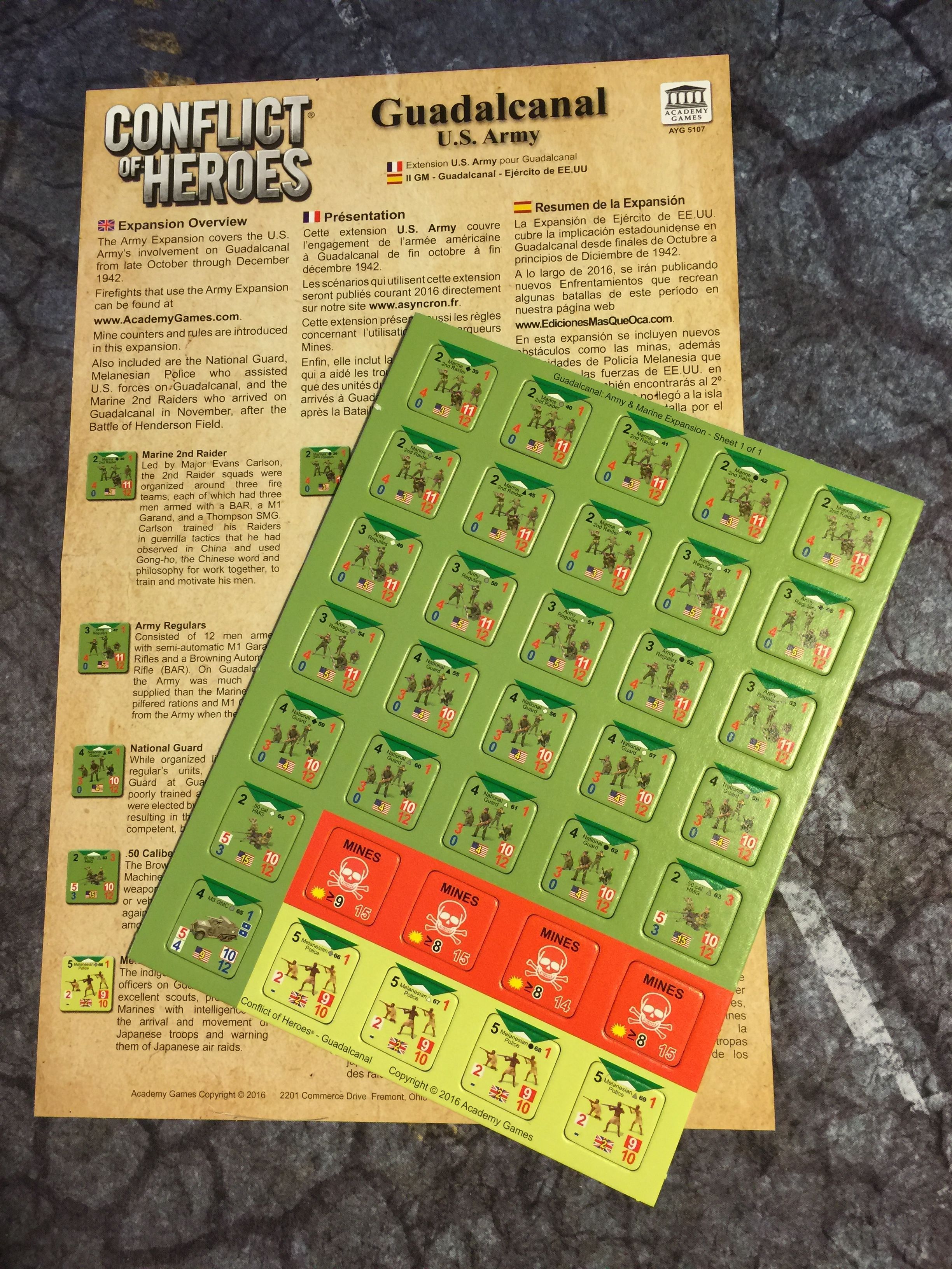 ejercito y marines conflict of heroes guadalcanal