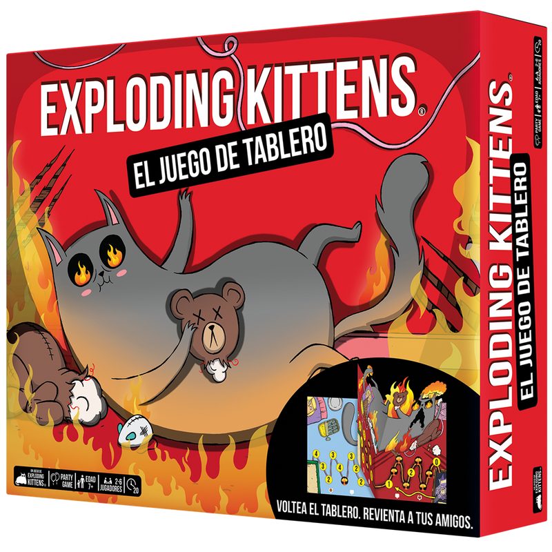 Juego de mesa Asmodee Exploding Kittens para 2-6 jugadores, 20 min