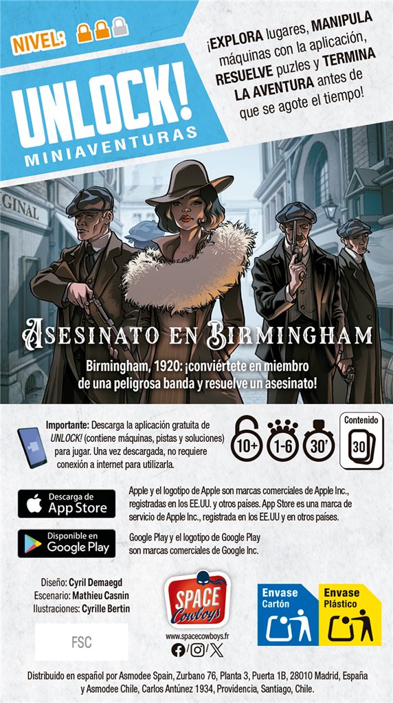 Unlock!: Aventuras Cortas – Asesinato en Birmingham imagen 2