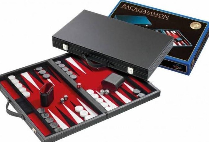 backgammon rojo grande
