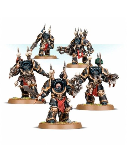 escuadra de exterminadores del caos de los marines espaciales del caos warhammer