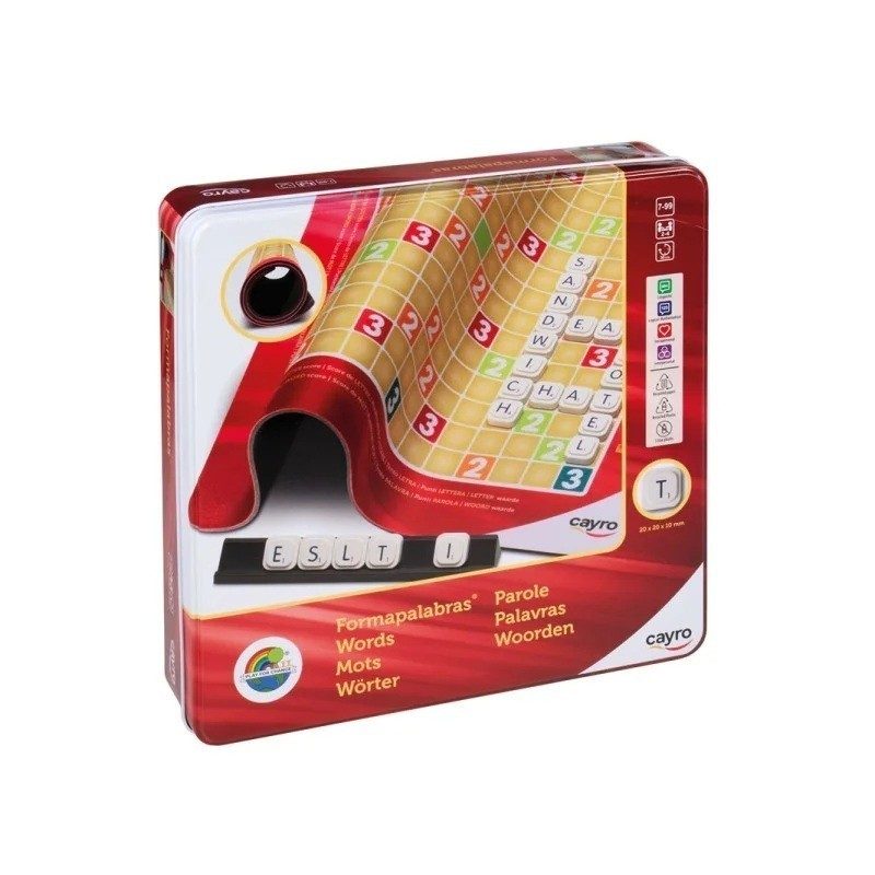 forma palabras caja de metal