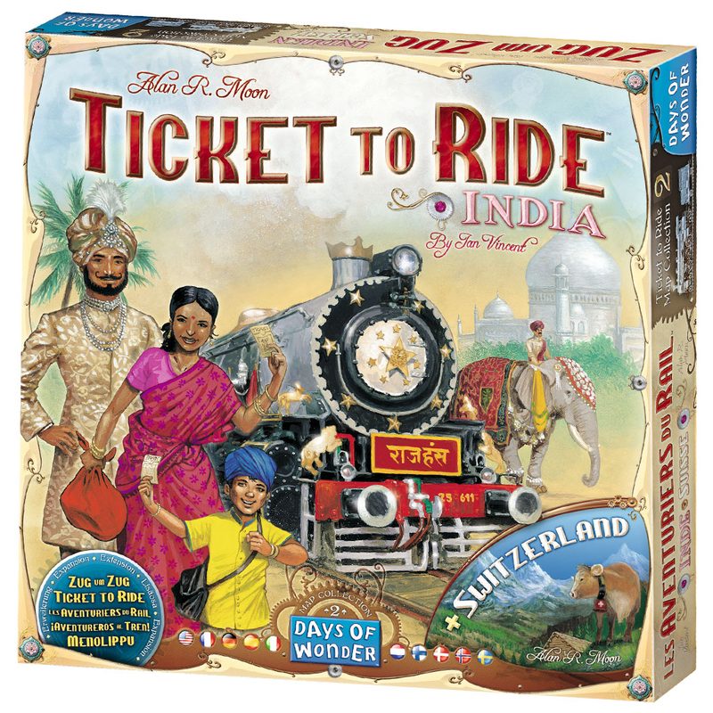 Ticket to Ride Map Collection 2: India & Switzerland