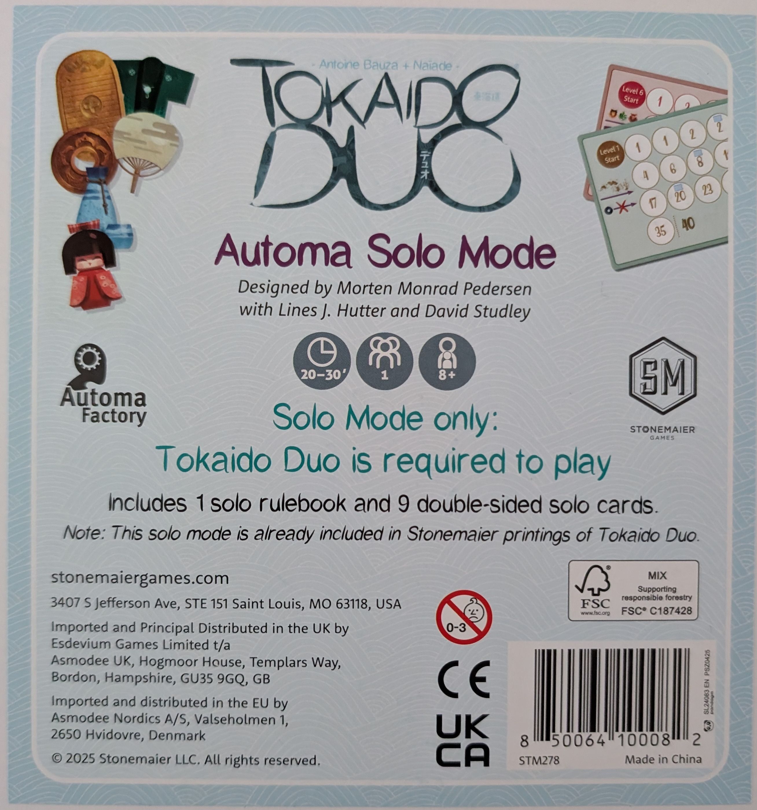 tokaido automa solo mode