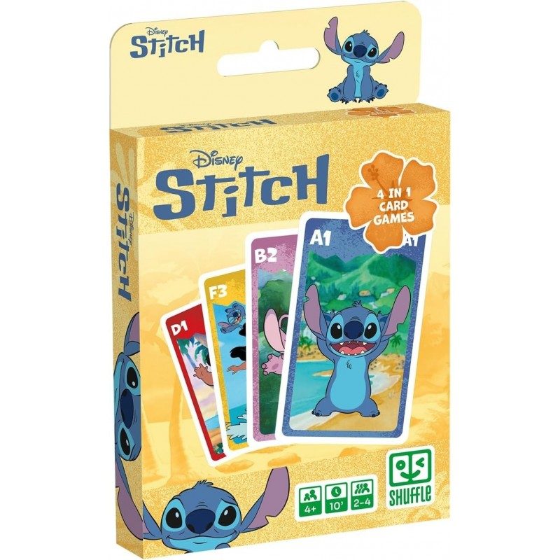 juego de cartas 4 en 1 stitch shuffle