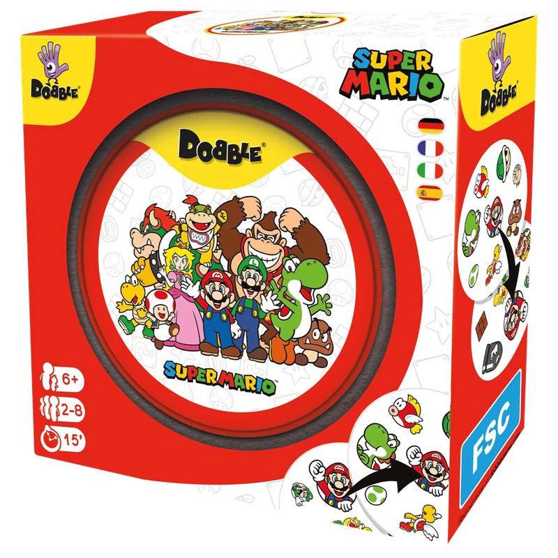 dobble super mario juego de cartas de observacion y rapidez embalaje deteriorado