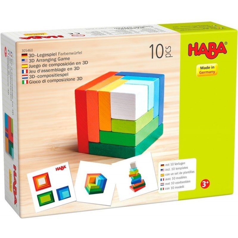 juego de composicion en 3d cubo de color