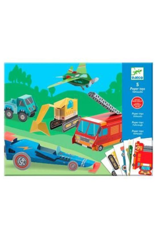djeco juguetes papel las maquinas