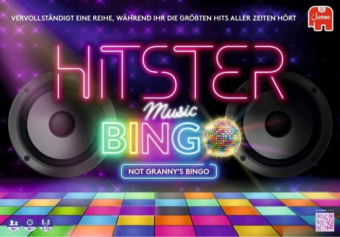 hitster bingo musical para 2 a 10 jugadores tablero reversible