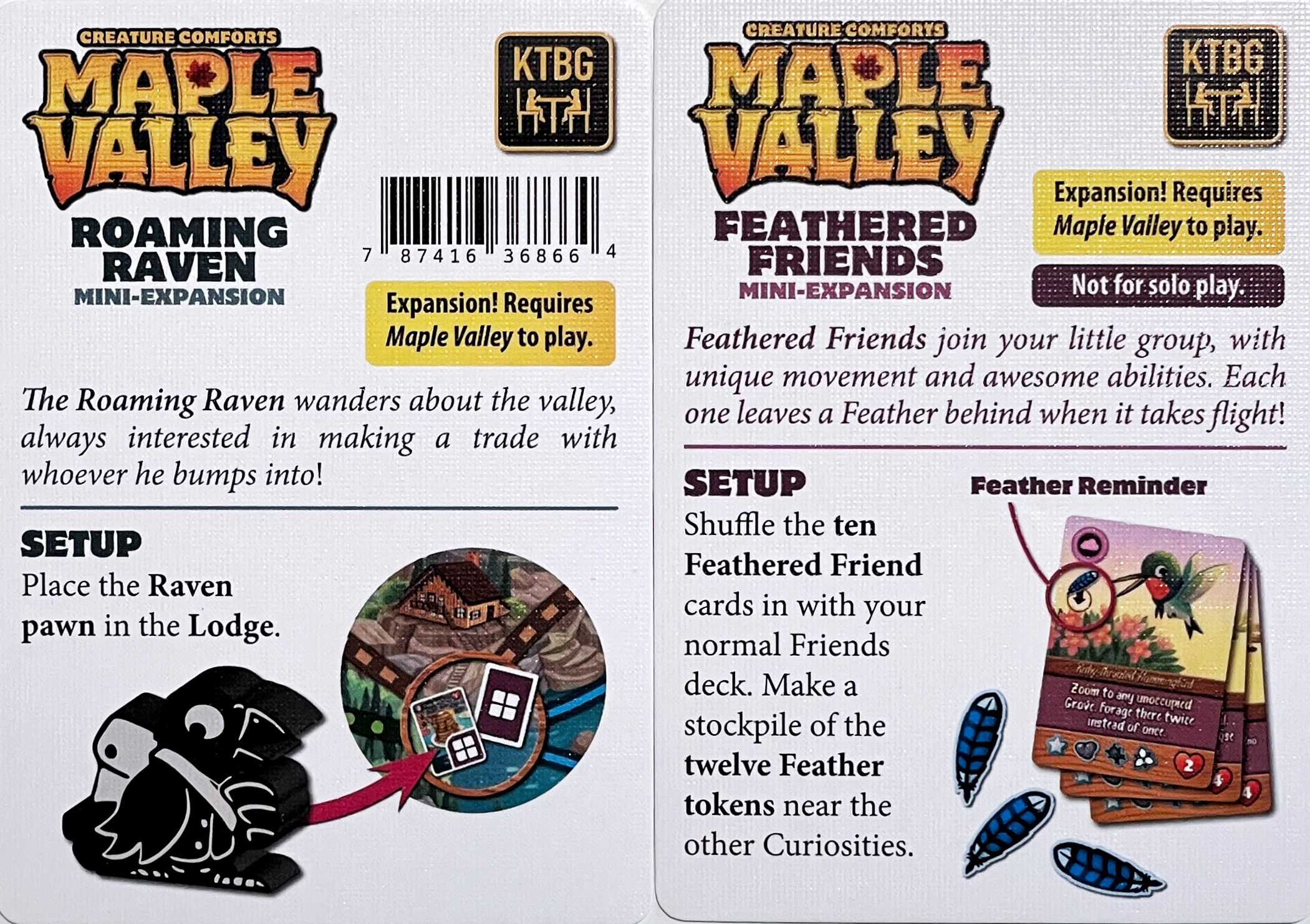 maple valley roaming raven and feathered friends mini expansions