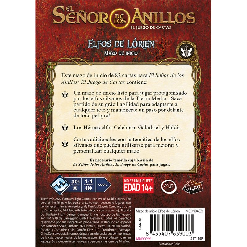 The Lord of the Rings: The Card Game – Revised Core – Elves of Lórien Starter Deck imagen 2