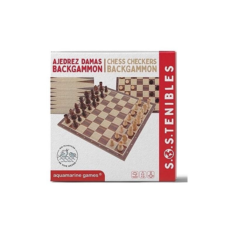 Ajedrez Damas Backgammon FSC 100%