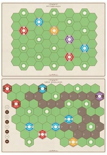 Age of Steam Deluxe Expansion: New England/Pittsburgh & Switzerland Maps