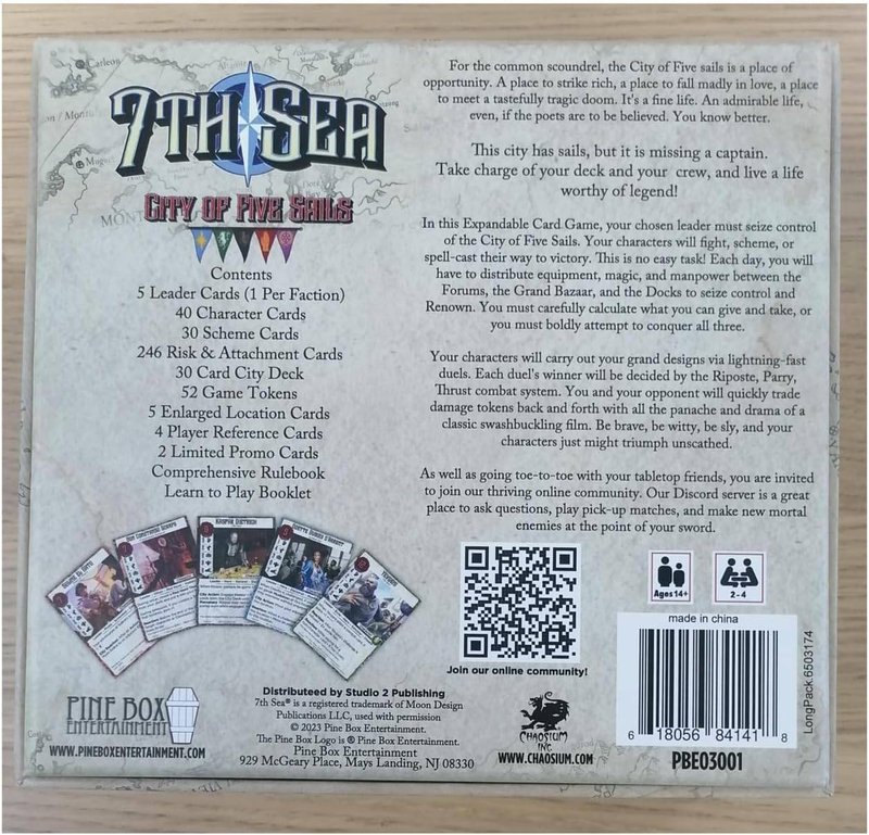 7th Sea: La Ciudad de las Cinco Velas imagen 2