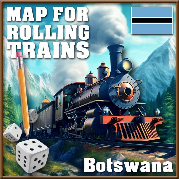 rolling trains botswana map