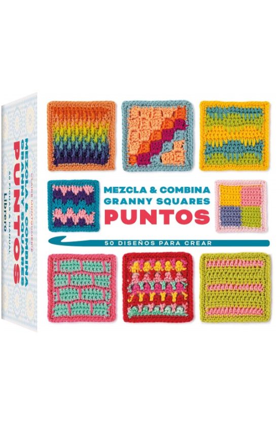 mezcla y combina granny squares puntos